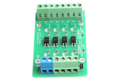 4 Channel Optocoupler Isolator Module With Level Voltage Converter For PLC Signals PNP NPN To NPN 3.3V To 12V Plug And Play Ready