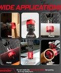 Half Inch HSS Bi Metal Hole Saw Kit With Shark Tooth Cutters for Wood Drywall PVC and Thin Metal drilling in use.