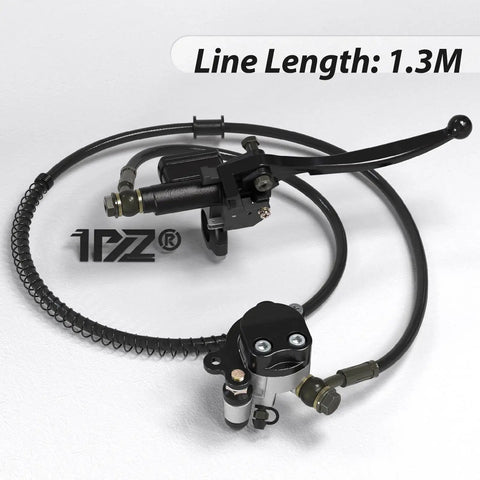 Upgraded Hydraulic Brake Master Cylinder Caliper With Brake Pad Replacement For 79cc And 97cc Mini Bikes And Go Karts Fits DB30 Racer 51 Inch Hose Heavy Duty Clamping Power Bolt On Kit For Easy Install