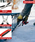 Electrician using Powerful Lineman's Pliers with Wire Stripper and Crimper, Heavy Duty High Leverage Eight And A Half Inch Pliers