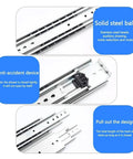 Beefy Extra Long Full Extension Drawer Slides 60 To 80 Inches Heavy Duty With Lock Wide Rail Steel Tracks Smooth Ball Bearing