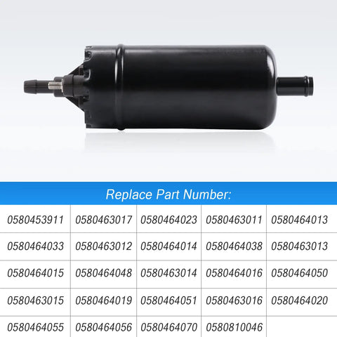 New Universal Inline High Pressure Fuel Pump 12V Gasoline Fuel Injection Replacement Bolt On Top