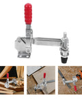 Two Pack Beefy Vertical Double Head Quick Release Welding Toggle Clamps Zinc Plated Iron Fixed Workholding Clamps
