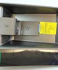 Genuine Cover Assembly Display For Model ACQ85430259, OEM Replacement Part, metal inner view with labels visible