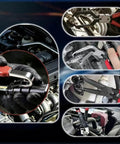 All In One Five Piece Automotive Electrical Tool Kit With Disconnect Pliers Hose Clamp Pliers Connector Separator And Terminal Removal Tools shown in use