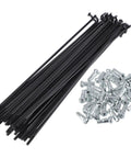 Universal Bicycle Spokes And Nipples Kit 13G 130Mm Length 36 Spokes 36 Nipples Black 45 Steel Durable For Road MTB BMX
