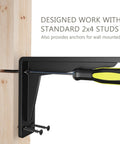 Built Tough 18 Inch Heavy Duty Shelf Brackets 8 Pack, No Jokes Premium Steel Wall Mounts for easy installation on 2x4 studs.