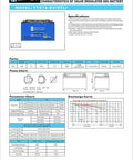 Specifications sheet for YTX7A-BS GEL Battery 12V 6Ah 105 CCA Maintenance Free Replacement For Suzuki LTZ90 LTR 450 Quad Racer Sport ATV