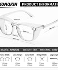 Anti Fog Safety Glasses With Anti Blue Light, Protective Eyewear For Nurses And All Day Use, square frame dimensions diagram