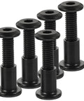 Badass Black Stainless Steel Binding Screws M6x25 Countersunk Barrel Nuts for Tough Leathercraft and Scrapbooking