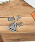 High Grade Stainless Steel Heat Gun Nozzle Set For Plastic Welding And Shrink Wrap Repair With Easy Swap Design on wooden table