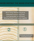 40 Pack Self Drilling Timber Screws Heavy Duty Structural Wood Fasteners For Decks And Barns shown in instructional image with wood structure.