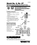 Installation guide for 2T-M2 1/2 Inch Brass Tubular Washing Machine Hot Water Shut Off Valve, prevents leaks in laundry setups.