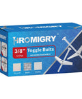 Box of Three Eighths Inch Toggle Bolts Set Of Twelve Heavy Duty Drywall Anchors For Hollow Walls And Ceilings Metal Butterfly Anchors