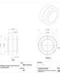 Technical drawing of GEZ 200 ES Spherical Plain Bearing Unsealed 2 Inch Bore 3 3/16 Inch Outer Diameter Heat Treated.