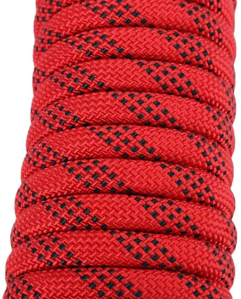 Close-up of red rope from Pet Fire Escape Bag For Large Dogs And Cats Up To 100 Pounds With 50 Foot Rope Rapid Rescue Carrier