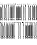 Get That 36 Piece Extra Long Screwdriver Bit Set With Torx Star Hex Spline Heads And Magnetic Tips Stored In A Thick PP Toolbox For Your Garage Or Road Rigs Without The Hassle, 75mm chrome vanadium steel bits set