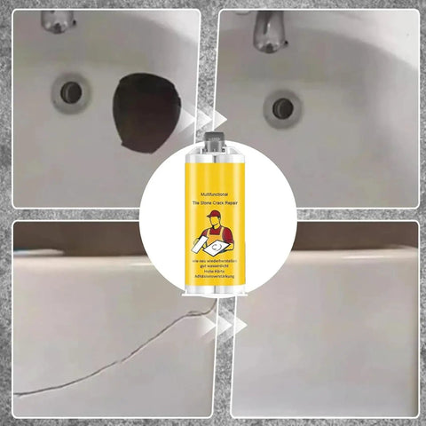 Fast Setting Tile Repair Kit For Cracked Tiles And Stone Surfaces No-Fuss Quick-Drying Glue That Fills Chips In Bathtubs