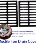 Heavy Duty Cast Iron Drain Grate 20x16 Inch For Garage And Driveway Built To Last With Ductile Iron Outdoor Trench Cover Black