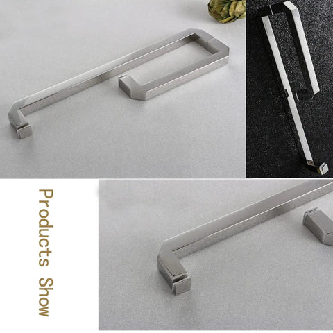 Back To Back Shower Door Pull Handle Stainless Steel Chrome Heavy Duty Double Sided Barn Door Style With Push Button