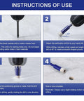 Diamond drill bit set (6 pcs) for porcelain and tile; Amazon brand; four-step instruction panels