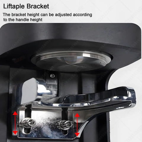 Liftable bracket of the Automatic Coffee Tamper Machine With Adjustable Electrical Pressure Control for 58Mm Portafilters, adjustable height feature.