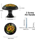 4 Pack Vintage Butterfly Sunflower Cabinet Knobs For Kitchen With Totally Garden Vibe Hardware Featuring Vibrant Yellow Petals