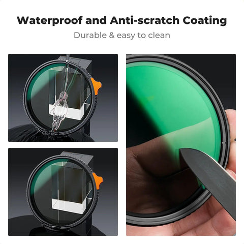 55mm Variable ND Filter ND3-ND1000 1.5-10 Stops For Cameras, Adjustable HD Neutral Density, water and scratch resistance