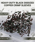 Top Shelf Copper Wire Rope Tube Connectors For Serious Angler Leader Rigging Saltwater Trolling And Bottom Fishing Crimp Sleeves in bulk.