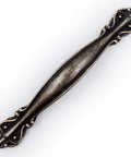 Antique Bronze Cabinet Hardware Pull Set, 5 Pack With 3 Inch Hole Centers, 5 Inch Overall Length, 3/4 Inch Projection, Zinc Alloy Handles