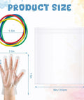 2000 Piece Tie Dye Rubber Band Kit With 200 Pairs Gloves And 200 Sealed Bags For Big DIY Projects Party Crafts Or Office Use Colorful Elastic Bands For Craft Lovers showing product size dimensions.