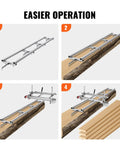 Beefed-Up Rail Mill Guide System With 9 Ft Aluminum Adjustable Saw Milling Rails And Four Crossbar Kits Works With Chainsaw Mills