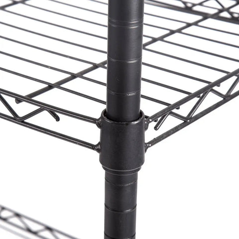 Heavy Lifting Five Tier Steel Wire Shelving Rack With Slick Rolling Wheels No Sweat Tool Free Assembly Thirty By Fourteen By Sixty Inches Garage Storage