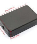 4 Pack Waterproof Electrical Junction Boxes Black Plastic Project Case 2.16x1.38x0.59 Inches Durable ABS with measurements shown