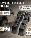 Heavy Duty Tailgate Hinge Set For Jeep Wrangler Jk And Jku 2007 Through 2018 Direct Bolt On Replacement with high-strength steel build.