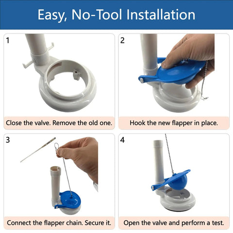Universal 3 Inch Toilet Flapper Replacement That Stops Leaks And Saves Water, Soft PVC Seal For A Tight, Long-Lasting Fit, Compatible With Gerber 99-788 And Most 3 Inch Flush Valves, Keeps Your Water Bill In Check. Easy no-tool installation steps