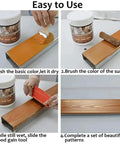 Top Shelf Wood Grain Texture Roller Kit With Comfy Ergonomic Grips For DIY Wall Makeovers featuring painting steps for wood grain patterns.
