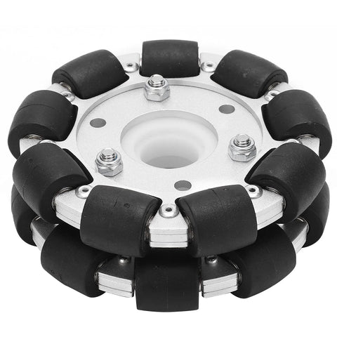100mm aluminum omni wheel with 360° movable rubber rollers for robot platform