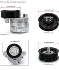 Mercedes-Benz Serpentine Belt Kit dimensions showing tensioner and idler pulley for ML350 ML550 C230 C300 C350 E350 S550 2006-2011