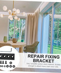Heavy Duty Metal Track Connector Flat Plate For Barn Door Brackets Pro Grade Easy Install Seamless Joining kit with screws shown.