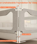 Queen Size Three Sided Toddler Bed Rail Guard With Dual Button Safety Lock Adjustable For Baby And Kids corner detail