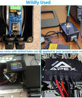 Collage showing IP67 Waterproof Plastic Project Box Enclosure with built-in gasket used in electronics projects, black, 3.3x2.3x1.3 inches.