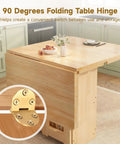 90 degree folding table with inset of brass hinge highlighting Four Pack 90 Degree Folding Table Hinges In Solid Brass With 24 Screws
