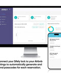 Computer and smartphone displaying app interface for Fingerprint Smart Door Lock With Handle And Keypad No More Lost Keys Keyless Entry.