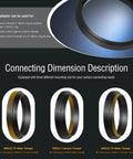 Image showing Telescope Adapter M48X0.75 To M42X0.75 And M42X1 Female To M42X0.75 Male, Converts To T2 Male, anodized connection details.