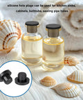 16 Size Assorted Solid Rubber Stopper Plus Flexible Silicone Hole Plug Kit For Bath And Kitchen Drain Sealing Plugs Waterproof Grommet Set With Durable Sealants, black silicone plugs for sink and pipe sealing