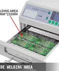 Automatic Reflow Soldering Machine For PCB With SMD SMT BGA Rework Station showing 180x235mm welding area, T962 Series
