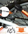 Quarter Inch Drive Torque Wrench Kit With 27 Piece Bike Tool Set Pro Grade Build High Precision 0.1Nm Double Scale 1-25Nm Range Includes Hex Torx Sockets 3/8 Adapter Extension Bar Universal Joint For Bicycle Maintenance in use on bike