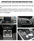 Wireless CarPlay Android Auto Retrofit Kit Decoder Box For Audi A6L 2016 2017 2018 And Audi A7 2018 Interface Box Upgrade GPS Navigation Mirror Link Backup Camera Siri Support installed in Audi dashboard