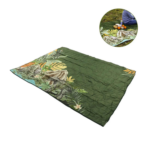 Picnic Blanket With Dot Print Thick Foldable Beach Mat for Indoor Outdoor Adventures, machine washable, durable PP material.